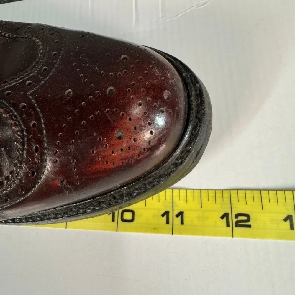 Vintage Florsheim Imperial Kenmoor Burgundy Wingtip Longwing Blucher Shoes 8